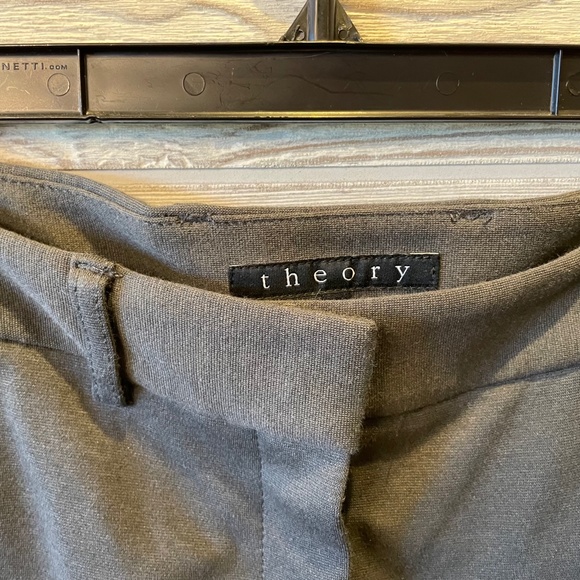 THEORY Gray Trouser Pants Cropped Size 4 - Picture 3 of 9